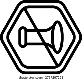 Vector Design No Horn Icon Style