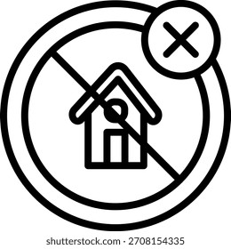 Vector Design No House Icon Style