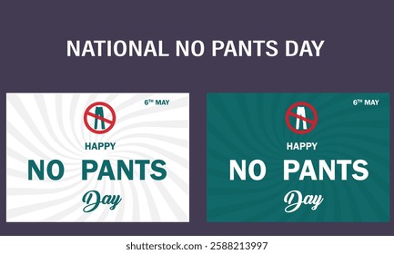 A vector design no pants day.