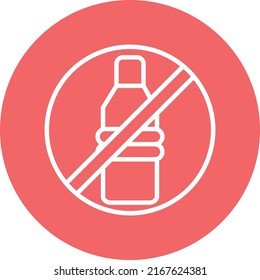 Vector Design No Plastic Bottles Icon Style