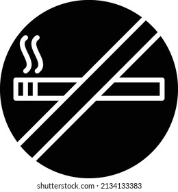Vektordesign ohne Rauchen Symbolstil