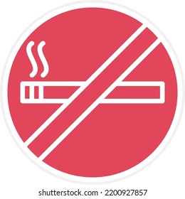 Vektordesign ohne Rauchen Symbolstil