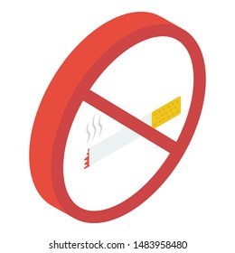 Vector design of no smoking sign 