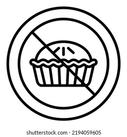 Vector Design No Sweet Icon Style