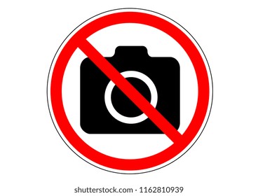 vector design of no take picture prohibition sign 