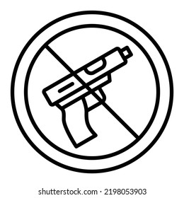 Vector Design No Weapons Icon Style