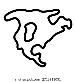 Vector Design North America Icon Style
