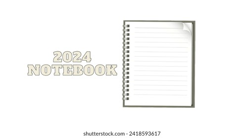 Vector design for notebook, 2024