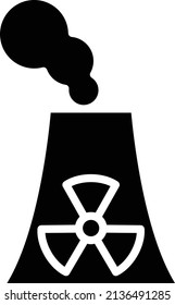 Diseño de vectores Estilo de icono de energía nuclear