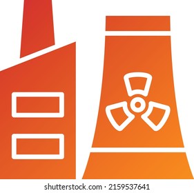 Vector Design Nuclear Plant Icon Style