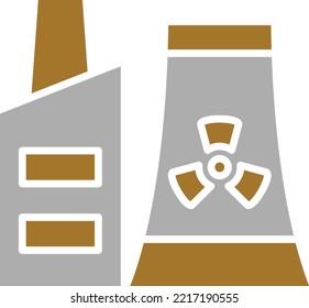 Vector Design Nuclear Plant Icon Style