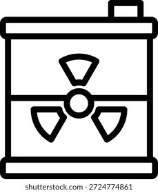 Estilo de Ícone de Desperdício Nuclear de Design de Vetor