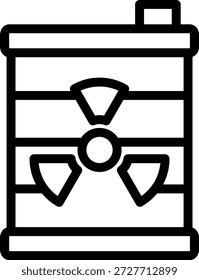 Estilo de icono de residuos nucleares de diseño de Vector