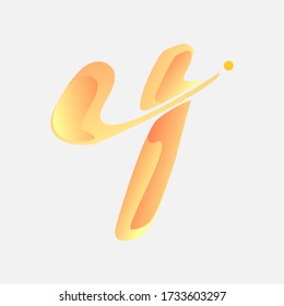 vector design number 4 with a modern feel and a combination of attractive colors gives a fresh impression