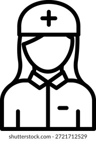 Estilo del icono de la enfermera del diseño del Vector