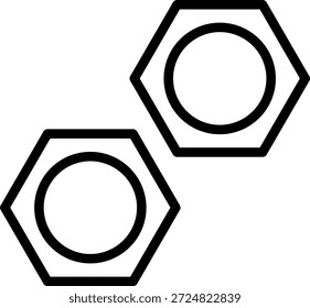 Estilo de icono de tuerca de diseño de Vector