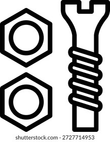 Estilo de icono de tuerca de diseño de Vector