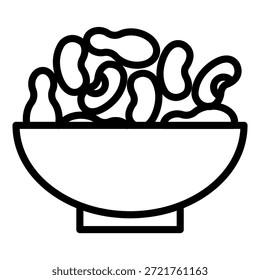 Estilo de ícone de alimentos à base de nozes de design de vetor