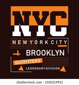 vector design nyc - new york city for t-shirt, typography design and vector illustration
