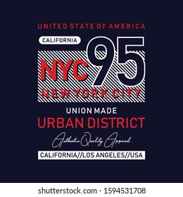 vector design nyc - new york city Typography Tshirt Graphics, Vector Illustration, print