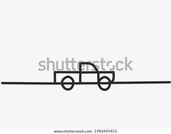 Vector design of\
off road car , in single line design. continuous line art style,\
simple drawing line art design.\
