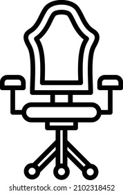 Estilo de icono de la silla de la oficina de diseño de vectores