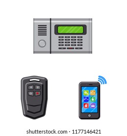 Vector design of office and house icon. Set of office and system stock symbol for web.