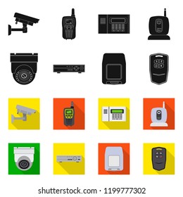 Vector design of office and house icon. Collection of office and system stock vector illustration.