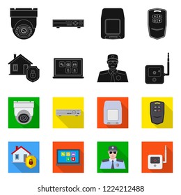 Vector design of office and house icon. Set of office and system vector icon for stock.