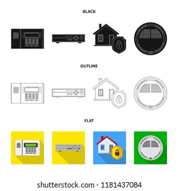 Vector design of office and house logo. Set of office and system vector icon for stock.