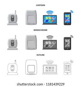 Vector design of office and house logo. Collection of office and system vector icon for stock.