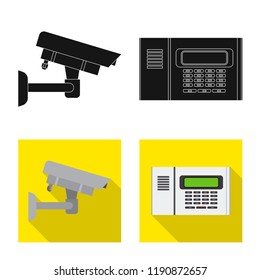 Vector design of office and house logo. Set of office and system vector icon for stock.