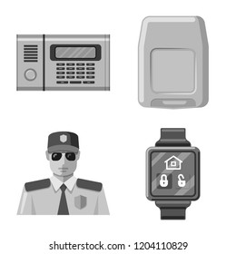 Vector design of office and house logo. Collection of office and system stock vector illustration.