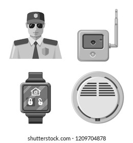 Vector design of office and house logo. Collection of office and system vector icon for stock.