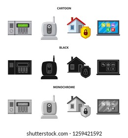 Vector design of office and house logo. Collection of office and system vector icon for stock.