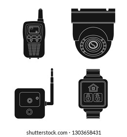 Vector design of office and house logo. Set of office and system vector icon for stock.
