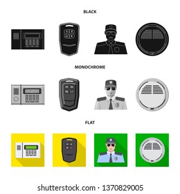 Vector design of office and house logo. Collection of office and system vector icon for stock.