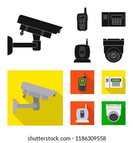 Vector design of office and house sign. Collection of office and system vector icon for stock.