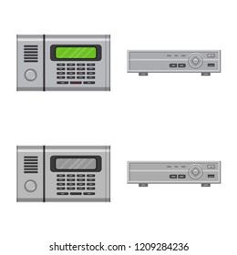 Vector design of office and house sign. Set of office and system vector icon for stock.