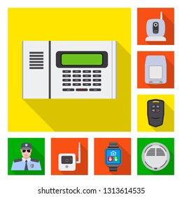 Vector design of office and house sign. Collection of office and system stock vector illustration.