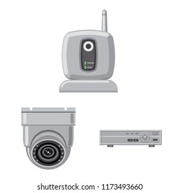 Vector design of office and house symbol. Collection of office and system stock vector illustration.
