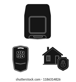 Vector design of office and house symbol. Collection of office and system vector icon for stock.