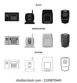 Vector design of office and house symbol. Collection of office and system stock vector illustration.
