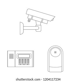 Vector design of office and house symbol. Collection of office and system stock vector illustration.