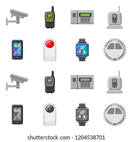 Vector design of office and house symbol. Set of office and system stock symbol for web.