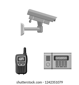 Vector design of office and house symbol. Collection of office and system stock vector illustration.
