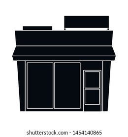 Vector design of office and shop symbol. Set of office and entrance stock vector illustration.