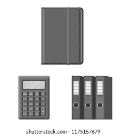 Vector design of office and supply icon. Set of office and school stock vector illustration.