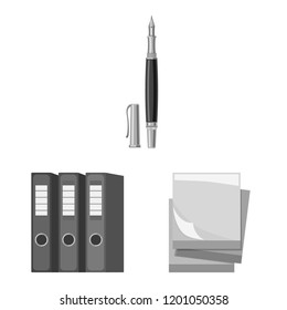 Vector design of office and supply icon. Collection of office and school vector icon for stock.