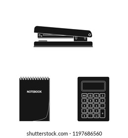 Vector design of office and supply symbol. Set of office and school stock vector illustration.